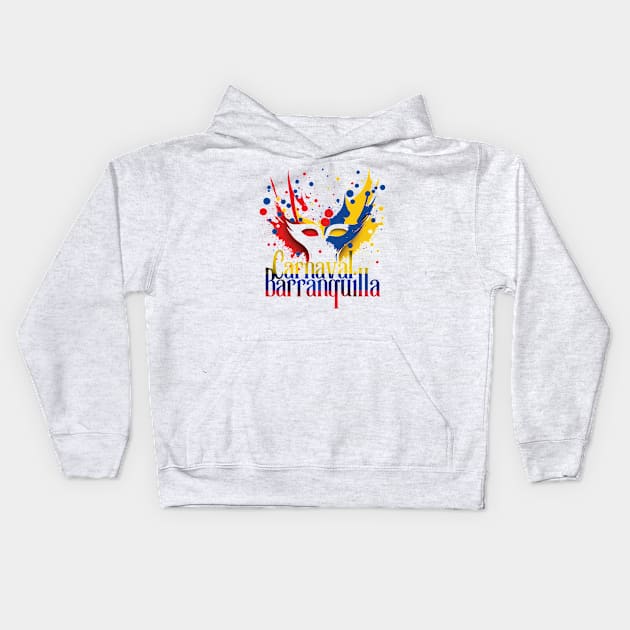 Barranquilla Carnival Kids Hoodie by Micapox